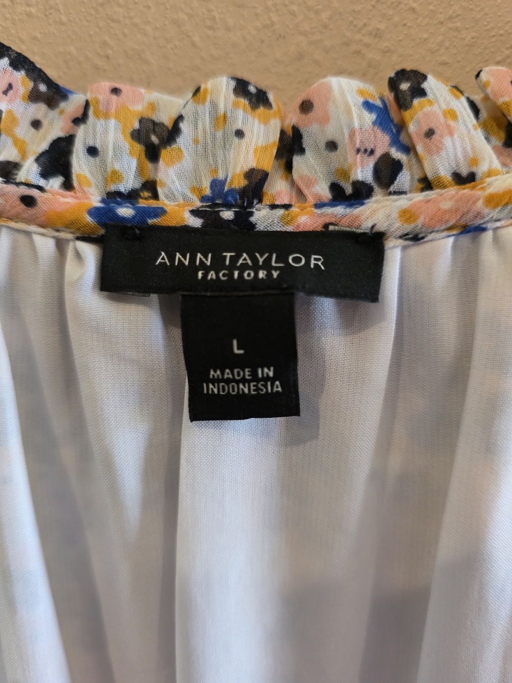 Ann Taylor Factory White Midi Dress with Floral Print Size L - Picture 6 of 14